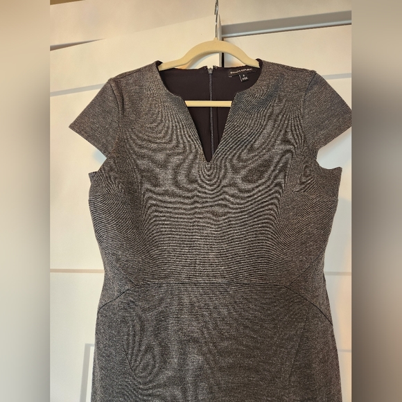 Banana Republic Woman's Sheath Dress sz 6 Gray Heathered Work Professional - Picture 2 of 6